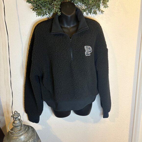 VS PINK Sherpa half zip pullover M - Picture 2 of 5